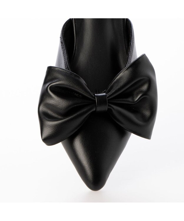 MODE ET JACOMO <noyau>2WAYリボンストラップミュールパンプス ブラック