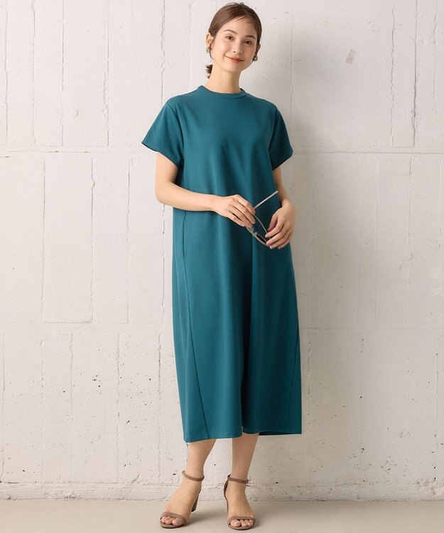 組曲 【WEB限定】バックギャザーＴワンピース ダークグリーン系