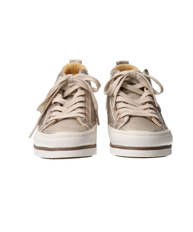 INTER-CHAUSSURES 【BUSSOLA】サイドゴアミドルカットスニーカー ゴールド