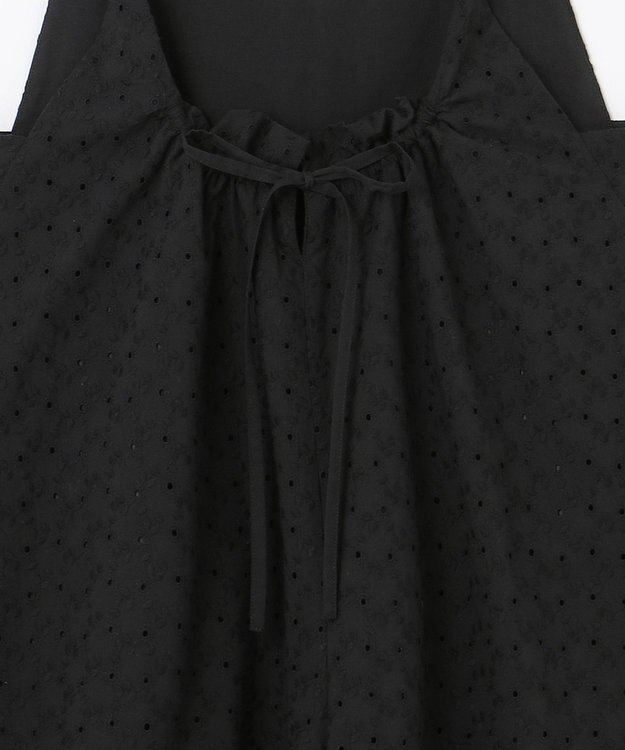 組曲 【WEB限定】エンブロイダリーレースサロペット ブラック系