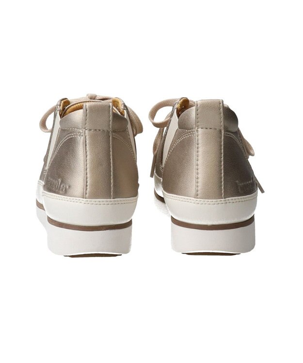 INTER-CHAUSSURES 【BUSSOLA】サイドゴアミドルカットスニーカー ゴールド