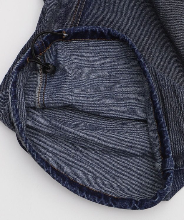 WEGO ローライズバギーフレアデニムカーゴパンツ デニム淡加工色