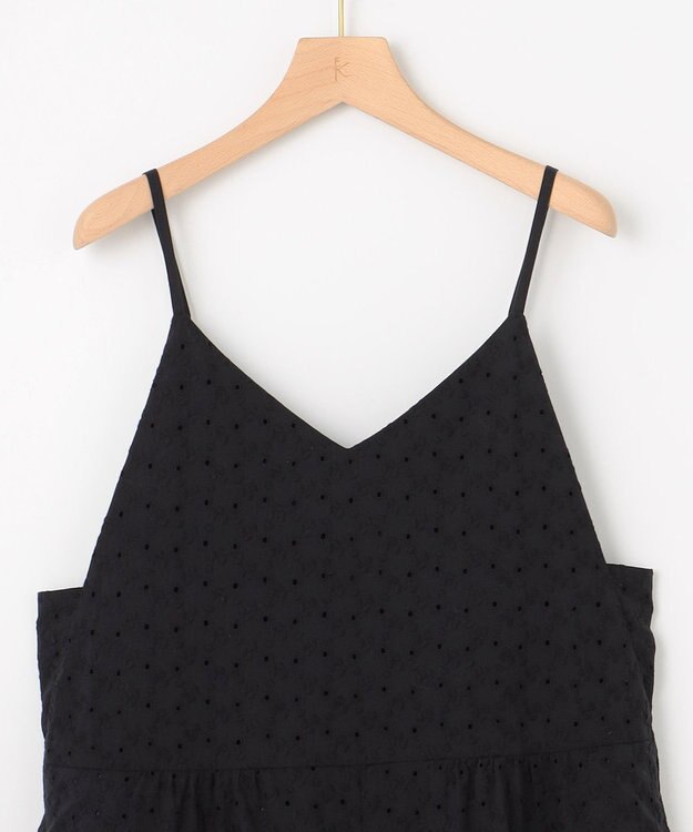 組曲 【WEB限定】エンブロイダリーレースサロペット ブラック系