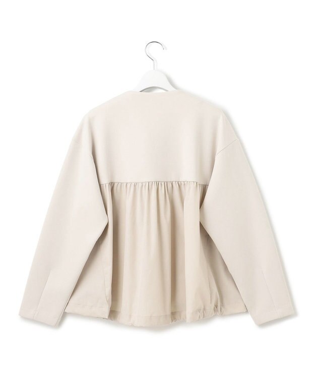 23区 L 【洗える】コットンエアー ギャザー ライトアウター ベージュ系