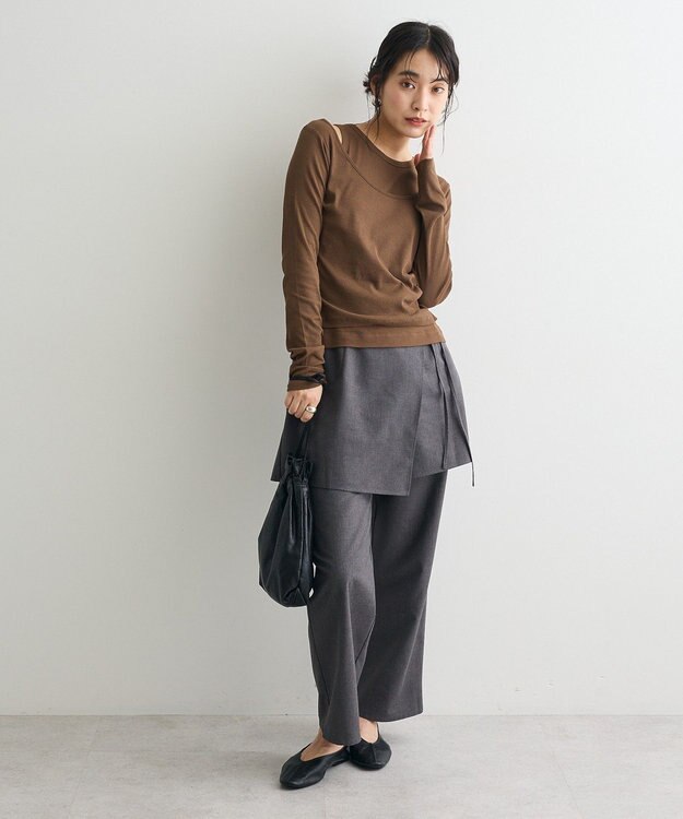 CRAFT STANDARD BOUTIQUE レイヤードデザインパンツ Charcoal Gray