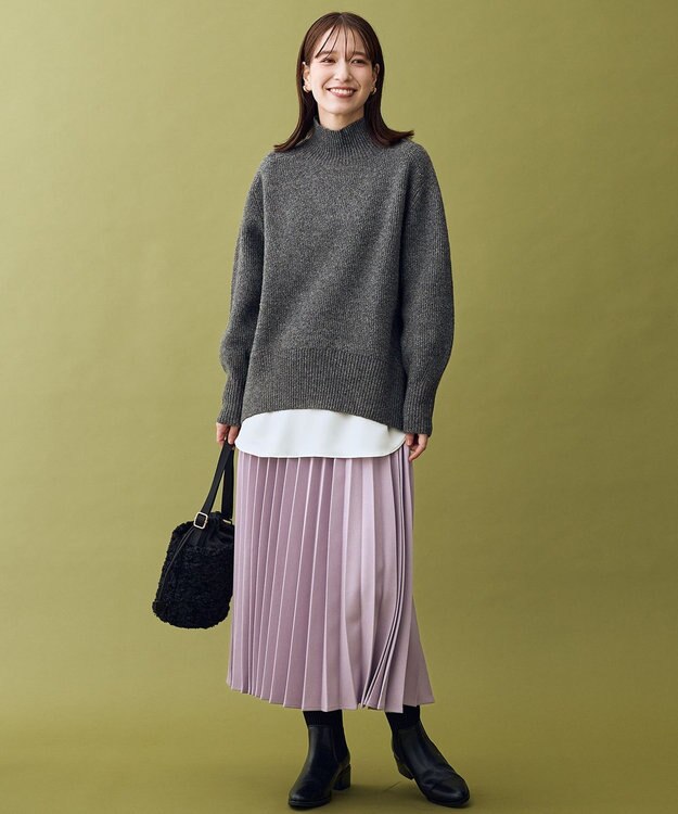 ANY 【LEE掲載】ハイネックウィンターニット チャコール