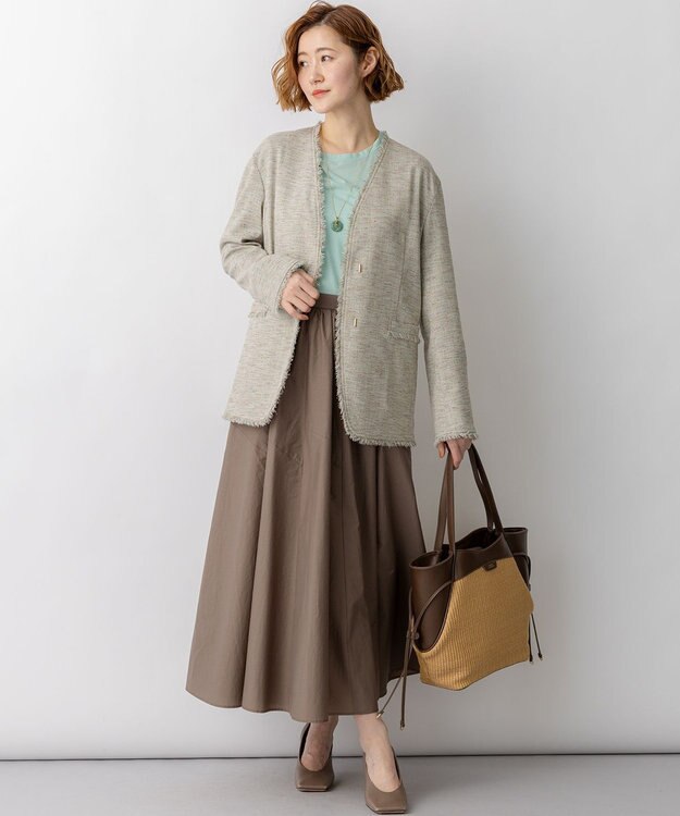 23区 【先行予約】ストーン ワントップ ネックレス ダークグリーン系