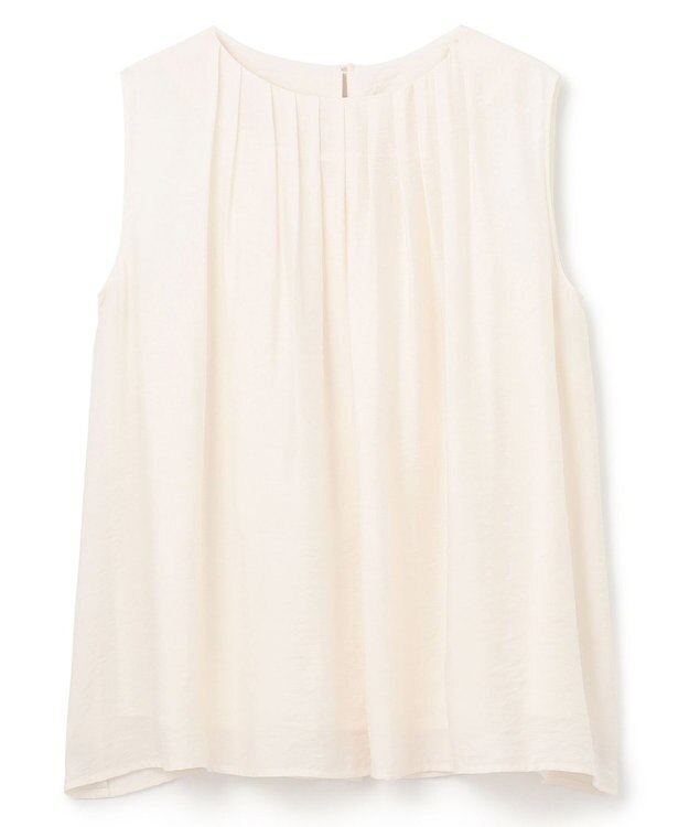 UNFILO ヴィンテージシアー プリーツブラウス エクリュ