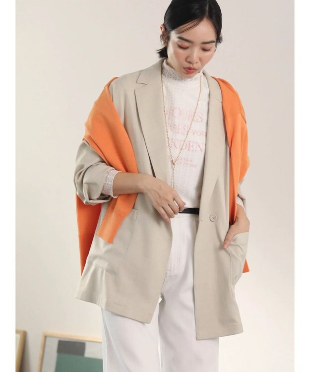 Green Parks イージーテーラードカラージャケット Light Beige