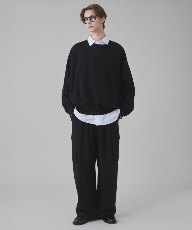 WEGO 【ユニセックス着用ITEM】バルーンクロップドプルオーバー ブラック