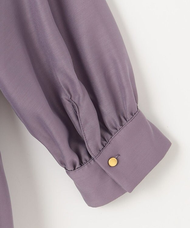 ANY SIS 【洗える】オーガンジーシャーリング ブラウス プラム