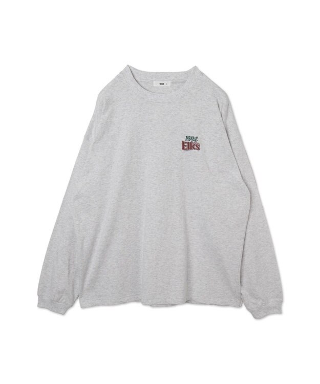 WEGO 【ユニセックス着用ITEM】サークルロゴBIG　T（LS） ライトグレー