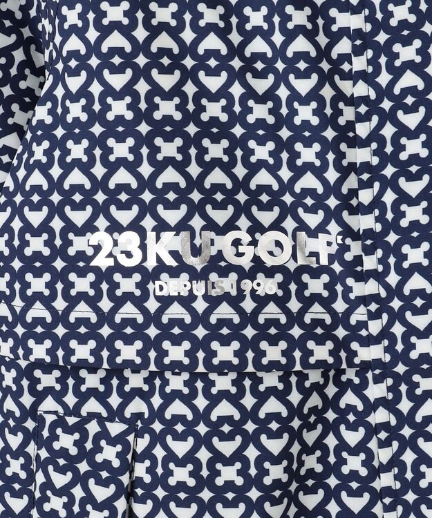 23区GOLF 【WOMEN】モノグラム ポケッタブルレインワンピース ネイビー系5