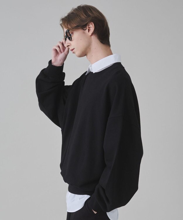 WEGO 【ユニセックス着用ITEM】バルーンクロップドプルオーバー ブラック