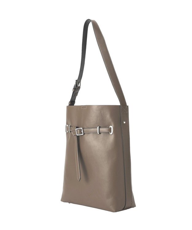 YECCA VECCA ベルトデザインワンハンドルショルダーバッグ Dark Brown