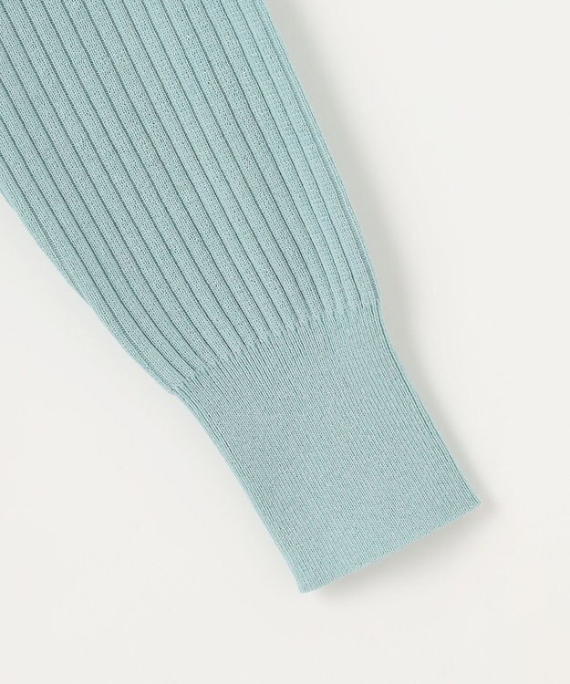 自由区 【洗える・XSサイズあり】ハイツイストコットンアセテート カーディガン ミント系