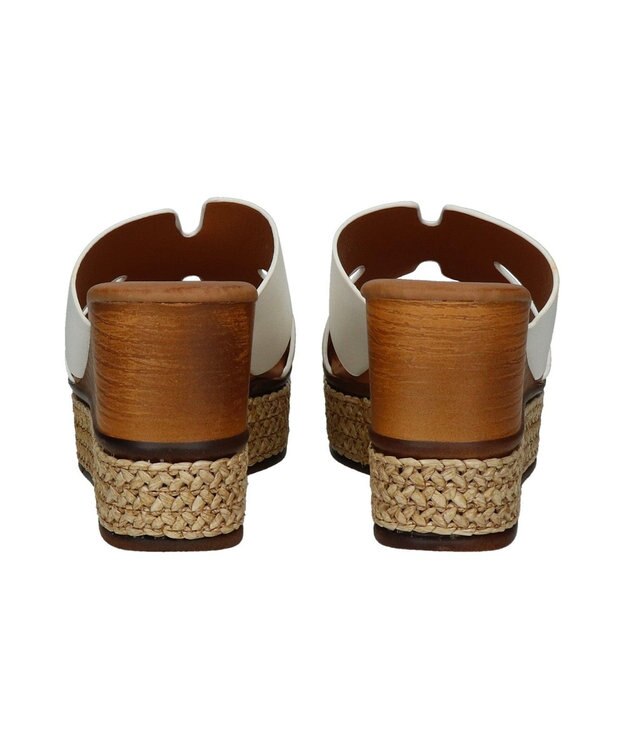 Bridget Birkin 【Bridget Birkin】サイドカットウェッジミュールサンダル アイボリー