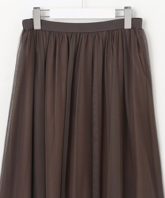 自由区 【新色追加生産・WEB限定カラーあり】チュール スカート ブラウン系