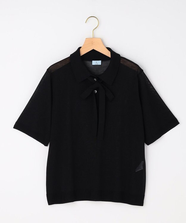 組曲 S 【先行予約】シアーポロ ニット ブラック系