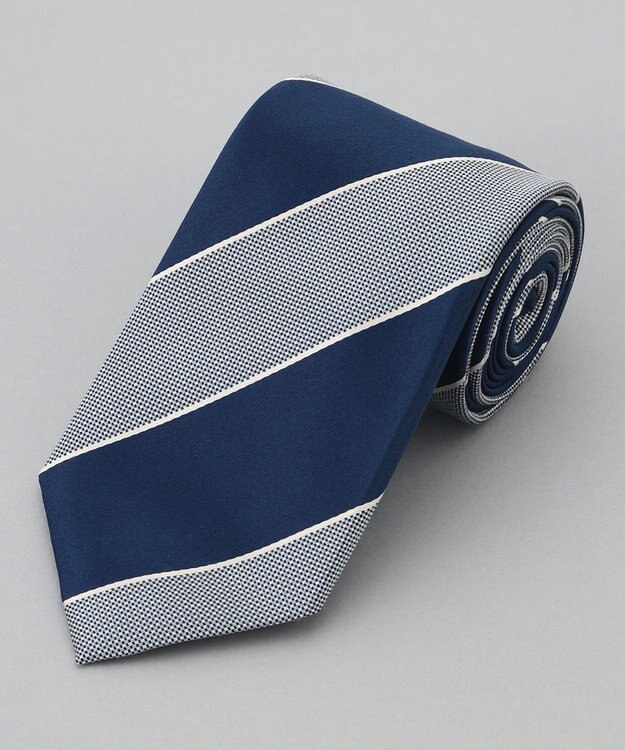 GOTAIRIKU 【日本製】西陣ネクタイ_レジメンタルストライプ柄 ブルー系1