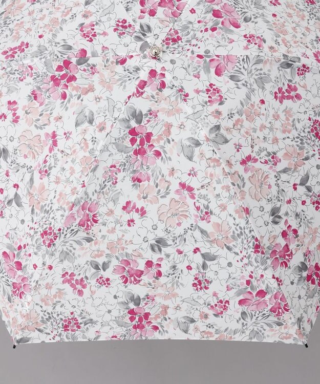 AURORA 【 JILL STUART（ジル スチュアート）】ヴィンテージフラワープリント雨傘（折りたたみ傘） ピンク