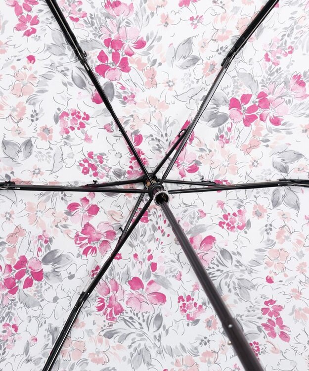 AURORA 【 JILL STUART（ジル スチュアート）】ヴィンテージフラワープリント雨傘（折りたたみ傘） ピンク