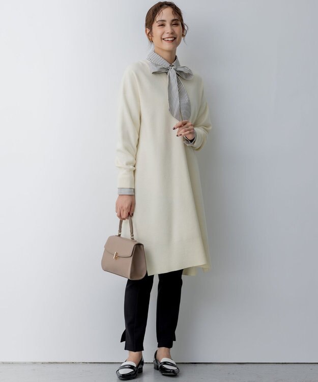 組曲 【ボウタイ付き】メッセージシャーティング シャツ アイボリー系1