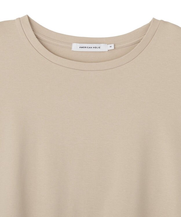 AMERICAN HOLIC 裾レース半袖プルオーバー Gray Beige