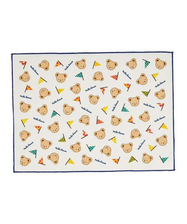 MIKI HOUSE HOT BISCUITS 【ミキハウス】 ミキハウスベア ランチョンマットセット 赤×紺
