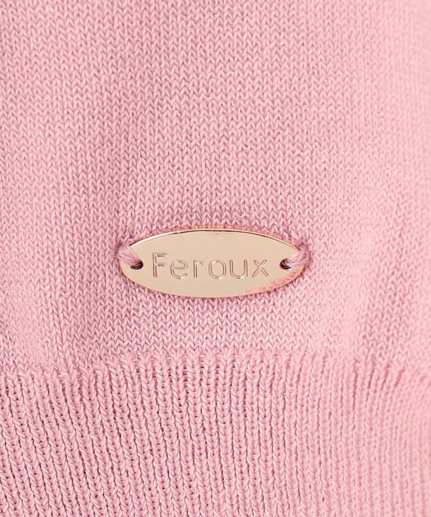 Feroux 【接触冷感・UVカット・洗える】クルーネックハーフスリーブ プルオーバー ピンク系