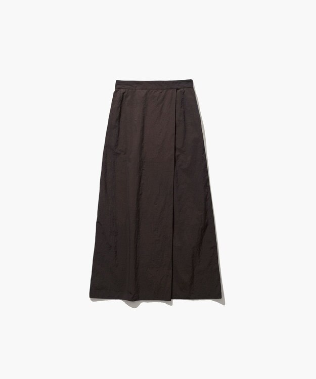 ATON HAND DYED NYLON | ラップスカート BROWN