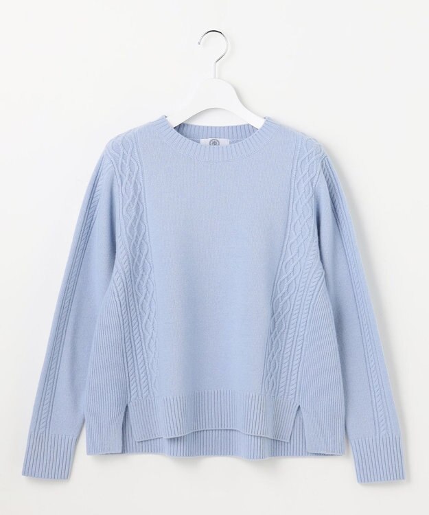 J.PRESS LADIES L 【WEB限定カラーあり】CAT クルーネック ニット サックス系