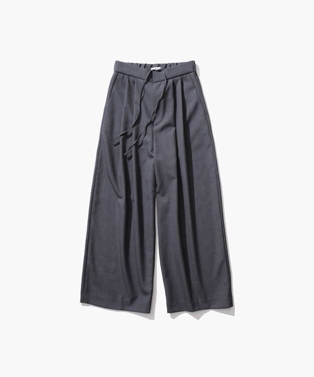 ATON WOOL TROPICAL | ワイドイージーパンツ GRAY