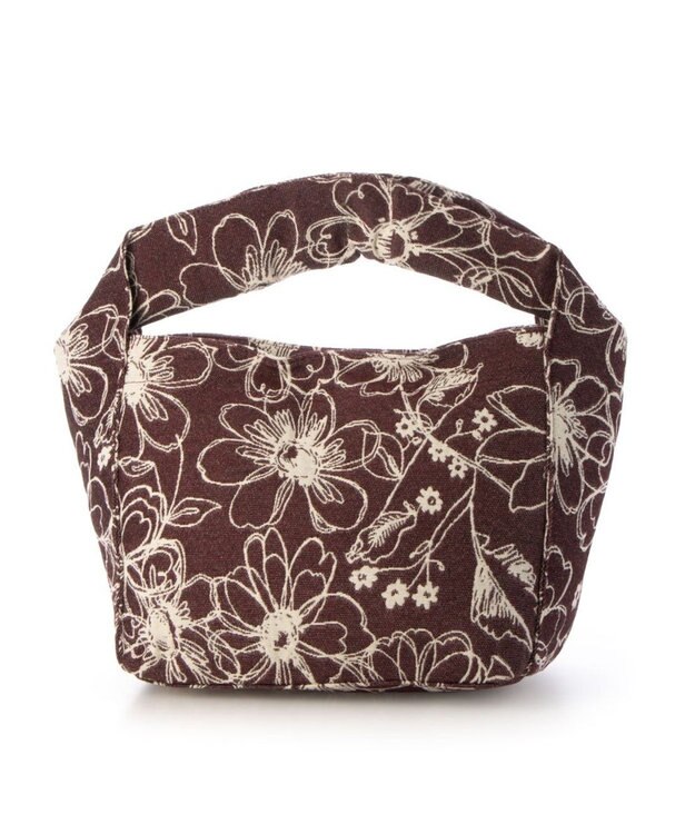 UNBILLION カシュカシュ cache cache / フラワー＆アニマル柄ワンハンドルバッグ ワイン