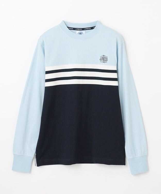 J.PRESS KIDS 【140-170cm】ボーダーミックス カットソー サックスブルー系