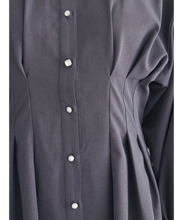 Green Parks ・ＥＬＥＮＣＡＲＥ　ＤＵＥ　ウエストタックワンピース Charcoal Gray