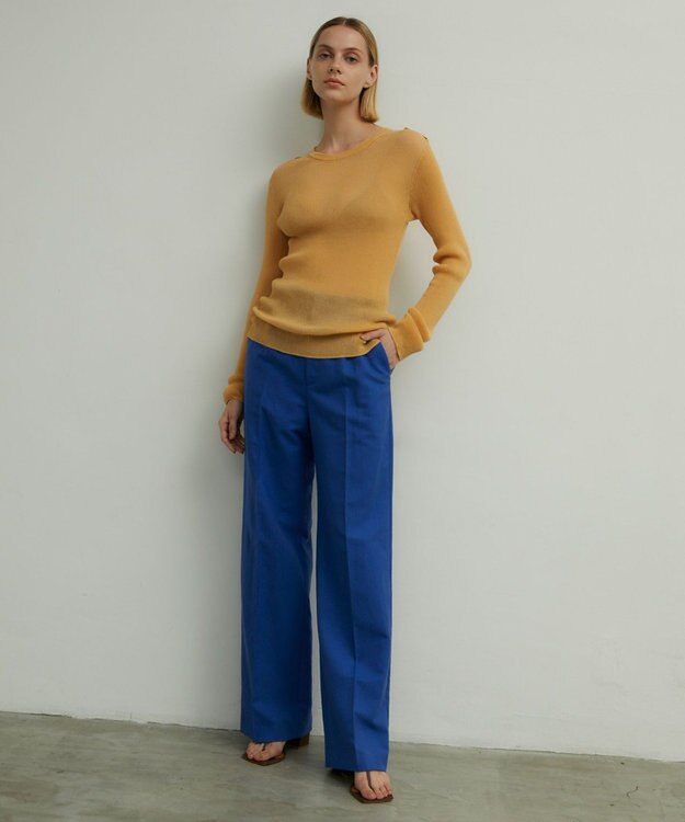 BEIGE， LIANE / リブニットトップス Light Orange