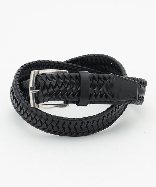 JOSEPH ABBOUD 【伸びる！】ストレッチレザーベルト ブラック系