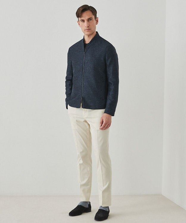 GOTAIRIKU 新素材【洗える/シワになりにくい/ストレッチ】カラミプリント MA-１ブルゾン ネイビー系8