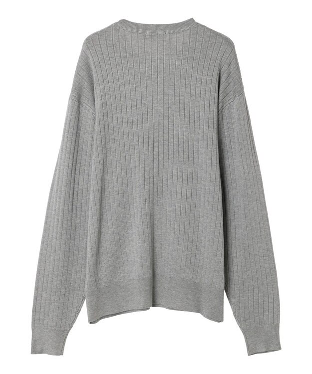 CRAFT STANDARD BOUTIQUE ワイドリブクルーネックニットプルオーバー Light Gray