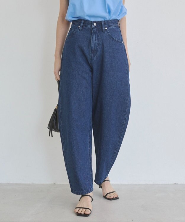 WEGO 【ANGIE VINTAGE/SMLサイズ展開】カーブデニムパンツ ネイビー