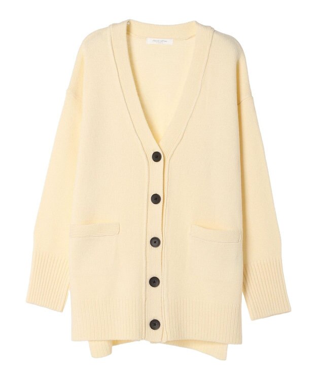 Green Parks 杢調Ｖネックカーディガン Cream