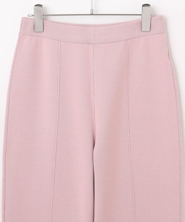 #Newans 【洗える】セミフレアニットパンツ ピンク