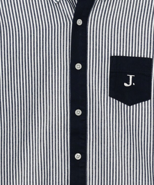 J.PRESS KIDS 【140-170cm】ストライプ＆チェック シャツ ネイビー系ストライプ
