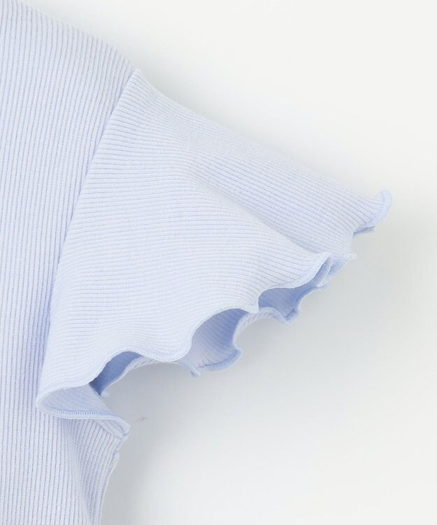 ANY KIDS 刺繍 チュール ワンピース サックスブルー