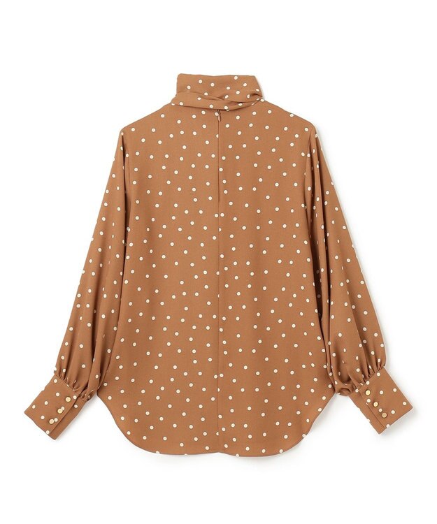 BEIGE， VIGNON / ドットブラウス Camel ×Ecru