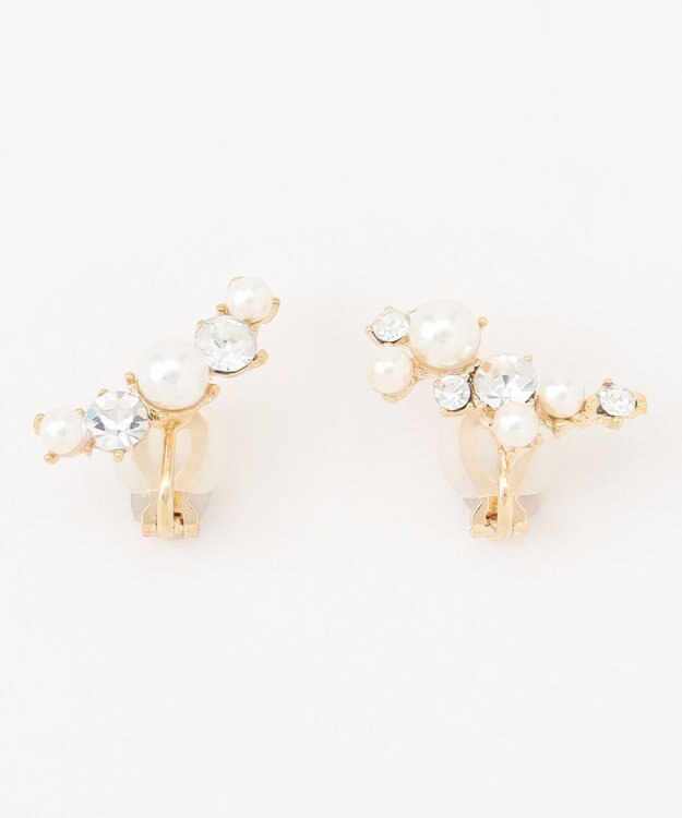 組曲 アシンメトリービジュー イヤリング ゴールド系