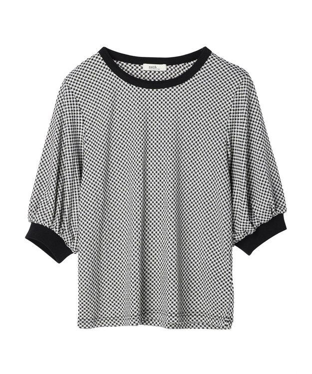 earth music&ecology ギンガムパフＴＥＥ Black
