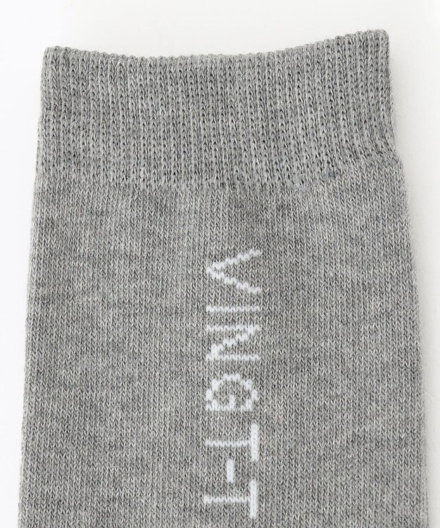 23区GOLF 【WOMEN】【日本製】ロゴ ニーハイソックス ライトグレー系