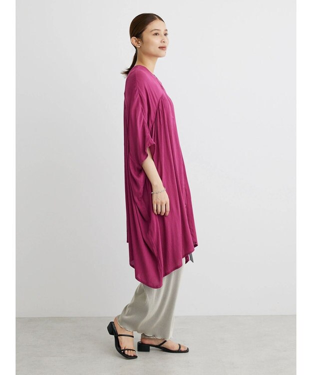 Green Parks Ｉ　レーヨンクレープチュニック Dark Pink